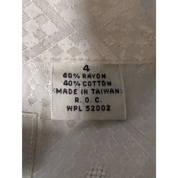 Vintage Liz Claiborne Satin Checkerboard print buttoned down shirt Sz 4 - Picture 8 of 10